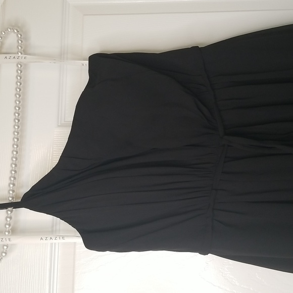 Azazie Hoya Black Sleevless Maxi Dress - Picture 2 of 16